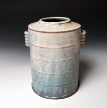 Barrel Vase #2 Soda fired stoneware 9”h x 7.5” x 6” 2018